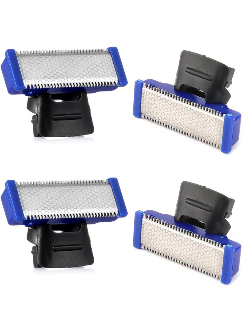 VINI Replacement Heads for Old Version of Microtouch Solo Mens Shaver Electric Micro Trimmer (Pack of 4) 