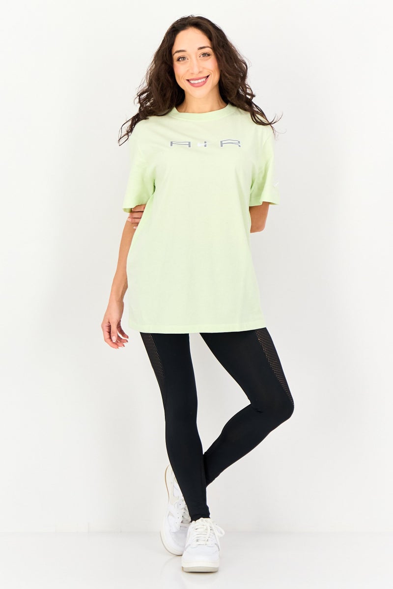 Nike Women Oversized Fit Short Sleeve Outdoor T-Shirt, Light Green - Image 4