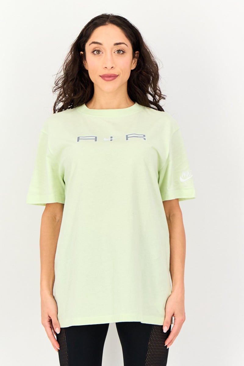 Nike Women Oversized Fit Short Sleeve Outdoor T-Shirt, Light Green - Image 1