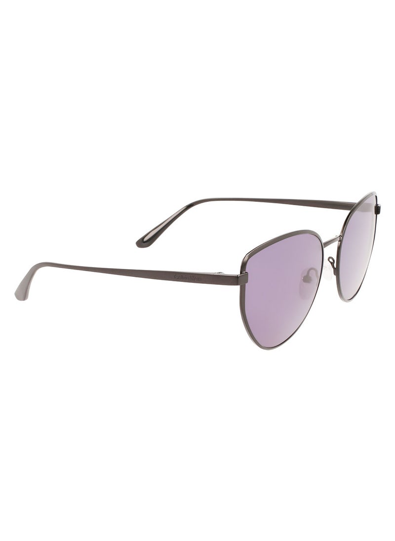 CALVIN KLEIN Full Rim Metal Modified Rectangle Calvin Klein Sun Ck22113S 5818 (001) Matte Black  - Image 2