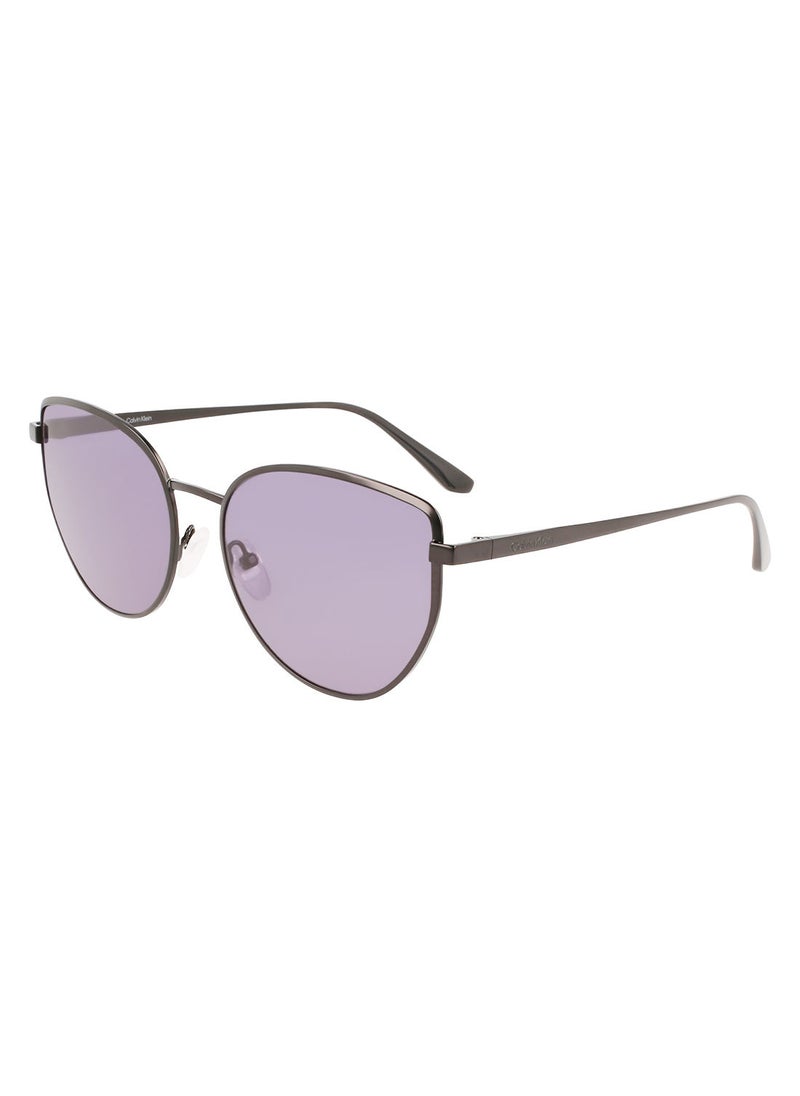 CALVIN KLEIN Full Rim Metal Modified Rectangle Calvin Klein Sun Ck22113S 5818 (001) Matte Black  - Image 1