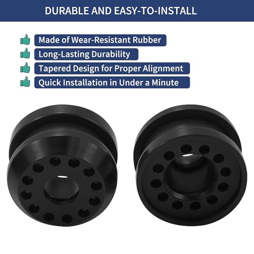A.I.FORCE 4-Pack Transfer Case Shifter Linkage Control Lever Bushing Grommet with E-Clips for Dodge Ram 1500 2500 3500 4x4 2002-2010 - Shifter Linkage Bushing Replacement for OEM 68078974AA and 68078975AA - Image 3