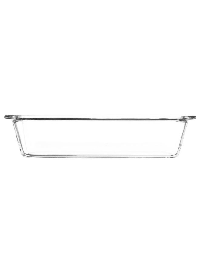 Five Simply Smart Elegant Design Rectangular Glass Cake Dish Clear 31 x 12 cm 59104 - Image 2
