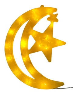 Salla Crescent Moon Star Yellow Glowing LED Light 30x22cm  - Image 2