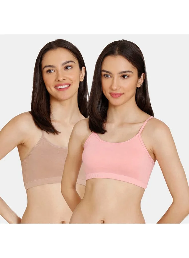 zivame Set of 2 - Zivame Solid Non-Wired Non-Padded Bra