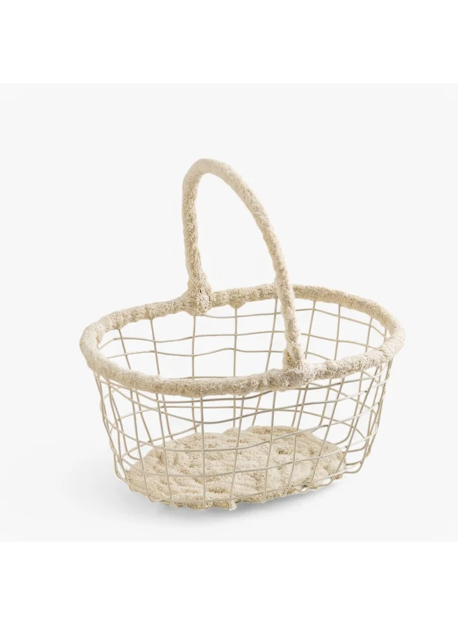 Home Box Bella Oval Basket with Handle - 26x18x11 cm