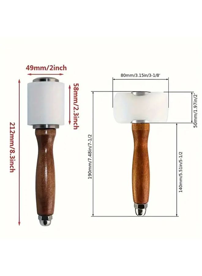 Straight Hammer Leather Carving Mallet For Leathercraft Punching Printing DIY Tool - Image 2