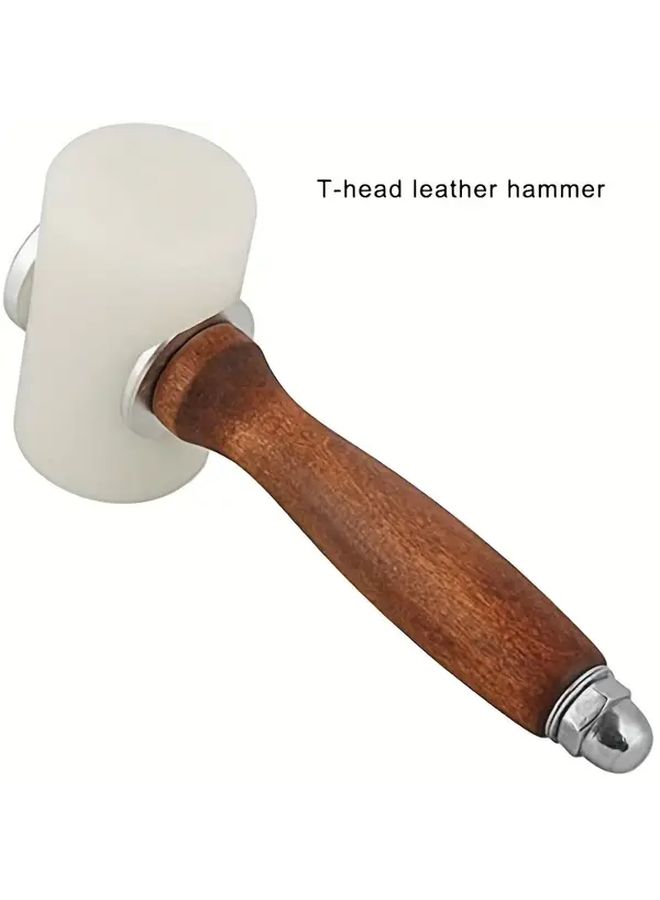 Straight Hammer Leather Carving Mallet For Leathercraft Punching Printing DIY Tool - Image 5