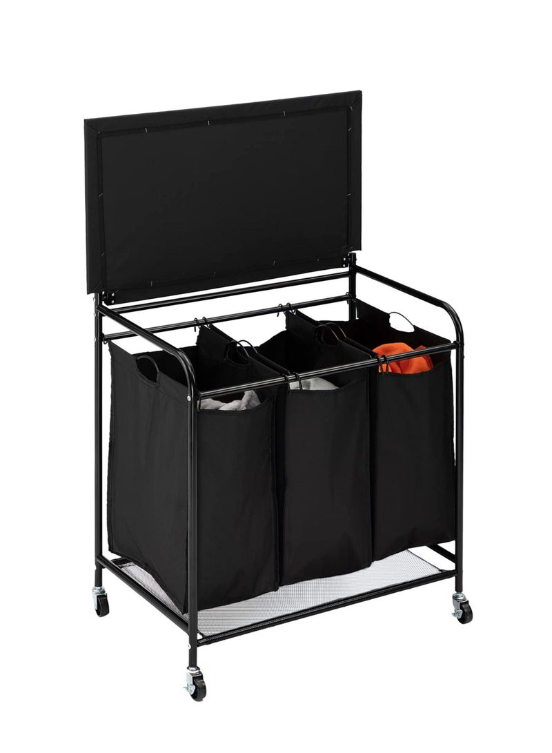 والالا سلة فرز الغسيل مع لوح كي قابل للطي مع 3 أكياس قابلة للإزالة - Image 3