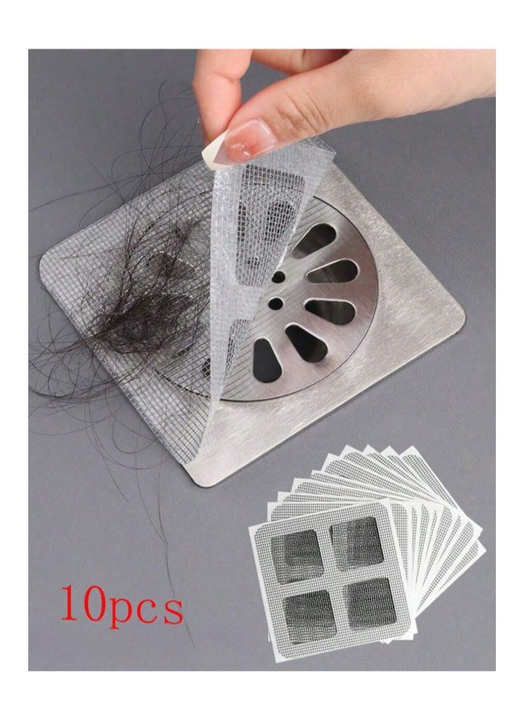 10pcs Disposable Drain Covers, Kitchen Sink Filters, Bathroom Hair Blocker Drain Stickers, Prevent Clogging - Image 1