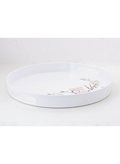 Bright Designs Melamine Round Tray 
Set of 1 (D 38cm) Cherry Blossom  - Image 1