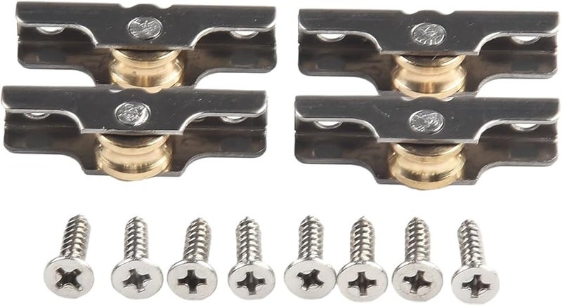 Stainless Steel Sliding Door Pulley Wheel 4Pcs Set For Glass Shower Cabinet Track Hardware - Image 3