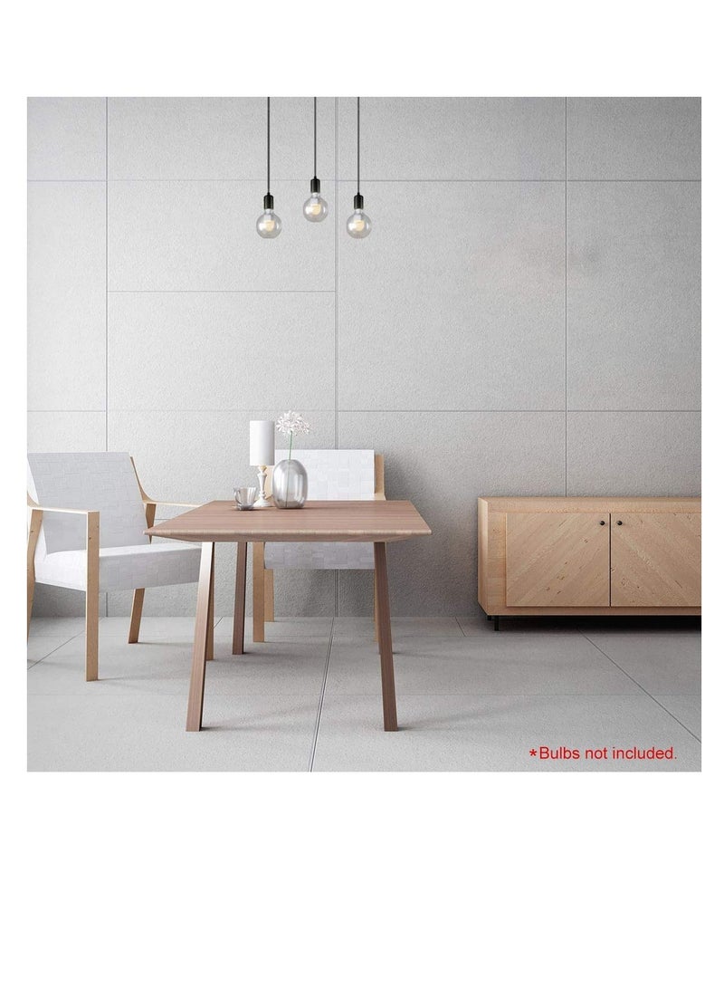 SYOSI Ceiling Pendant Lamp Holder, Metal Pendant Light Fitting, E27 Lamp Holder, Fitting Set with Braided Fabric Cable  - Image 5