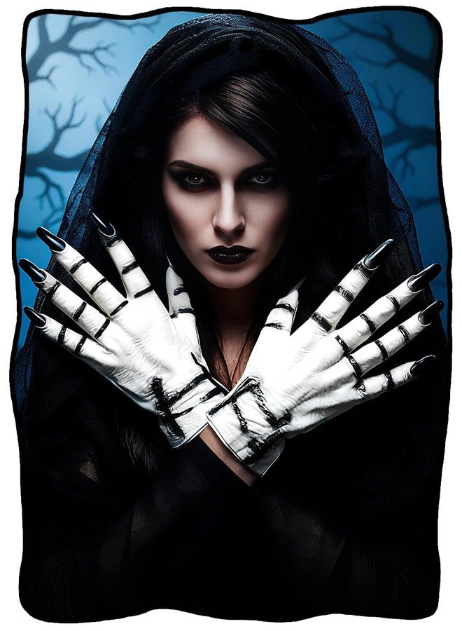 Urieo Halloween Skeleton Hands Gloves, Scary Monster Hands, Black Costume Accessory - Image 1