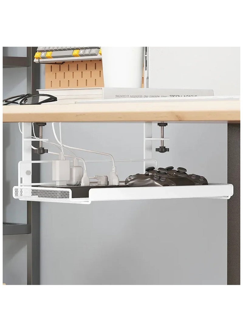 AROAQ Under Desk Cable Management Tray No Drill Steel Desk Cable Organizers Wire Management Rack (Pack of 2) - Image 5