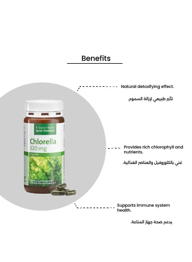 Sanct Bernhard Chlorella For Detox Support Supports Immune System Health 180 Capsules – Made in Germany - Image 3
