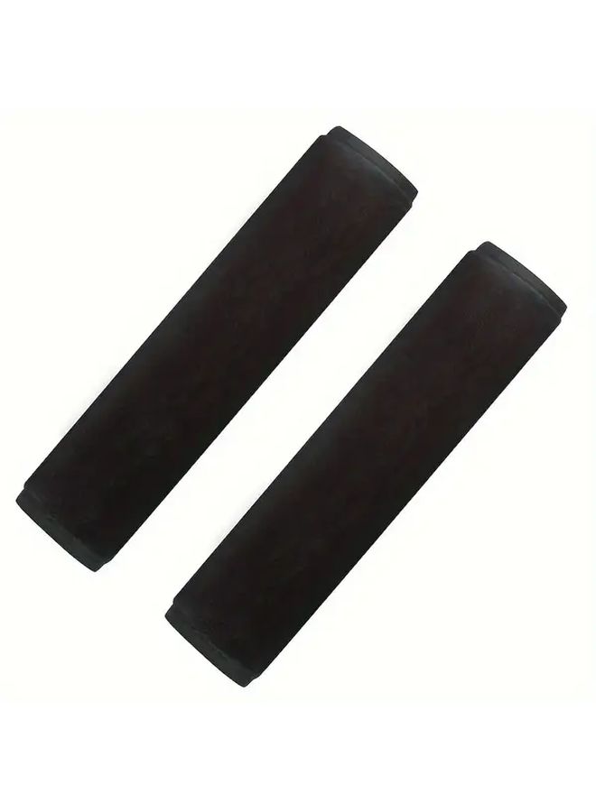 1pc Soft Plush Car Seat Belt Shoulder Pad Comfortable Breathable Black Seat Belt Cover for All Cars Durable Stylish Design Vehicle Interior Upgrade Sleek Car Accessory High Quality Material - Image 3