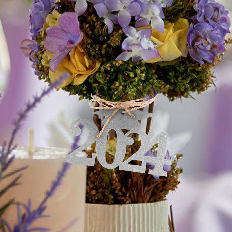 1 Set Graduation 2024 Cutout Tags Paper 2024 Cutouts Tags for Vase Graduation Party Decorations - Image 3