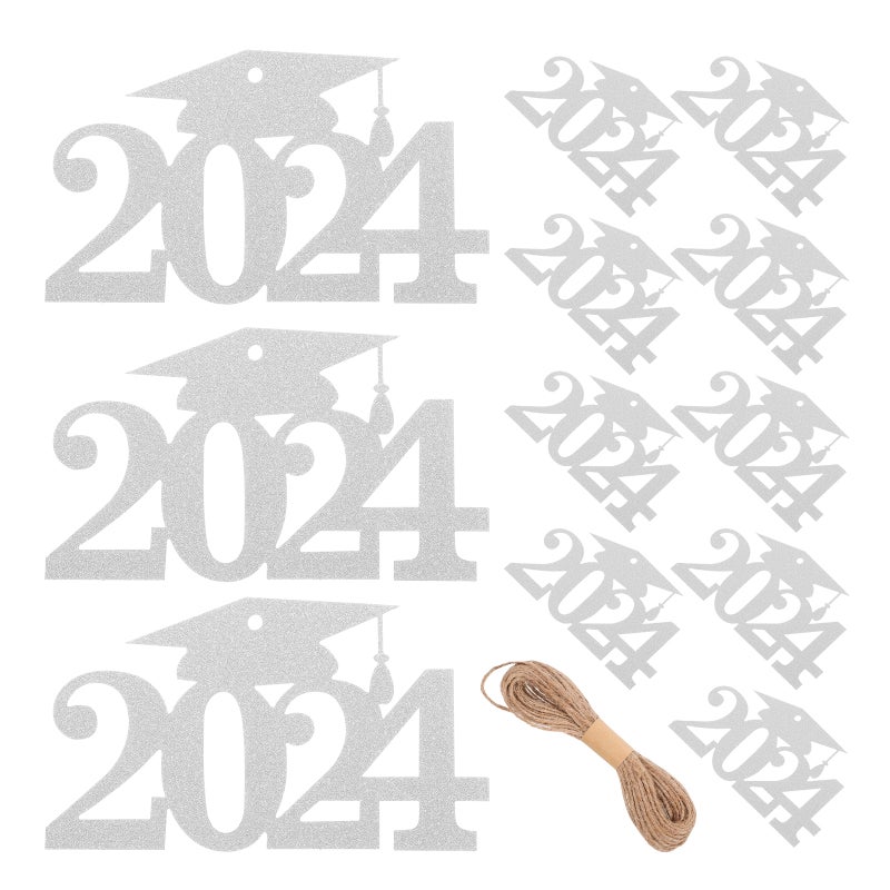 1 Set Graduation 2024 Cutout Tags Paper 2024 Cutouts Tags for Vase Graduation Party Decorations - Image 1