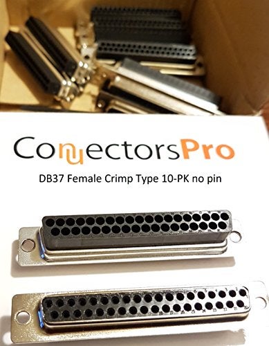 Pc Accessories - Connectors Pro Crimp on DB37 Female D-Sub Crimp Type Connector, 10-Pack (No Pin) - Image 4