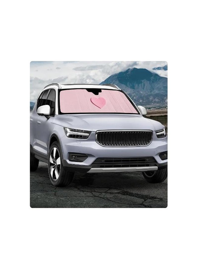 Cute Pink Car Shade for Women, Vehicle Sun blocker Car Accessories - Image 4