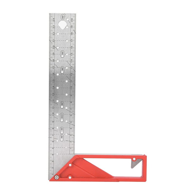 Stainless Steel Square Ruler 45 90 Degree Multi Angle Measuring Tool 25CM - Image 2
