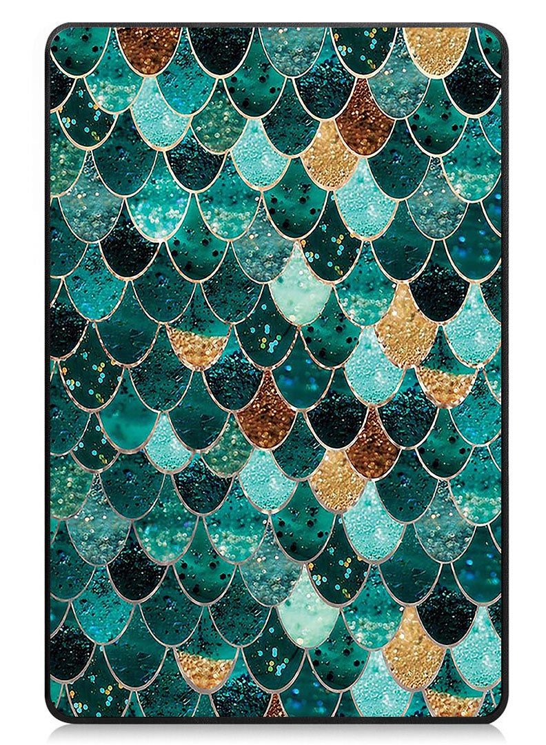 Theodor Protective Flip Case For Samsung Galaxy Tab A9 With Trifold Stand Auto Wake Sleep Shockproof Cover Fish Gills Pattern - Image 1