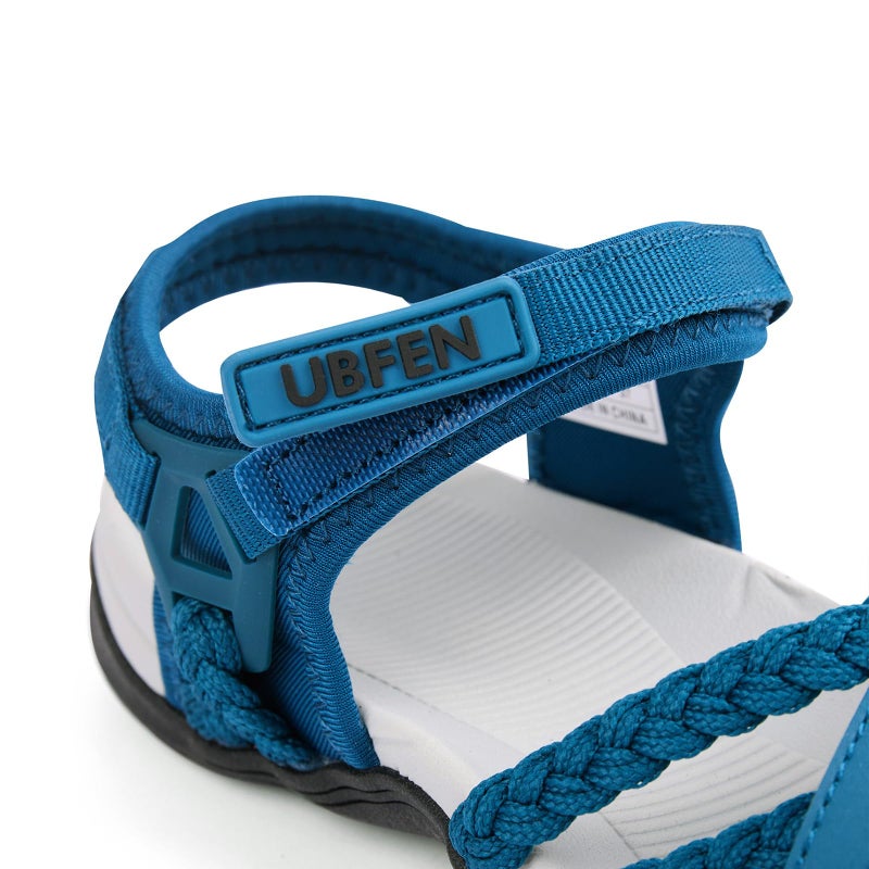 UBFEN Womens Hiking Sandal Sport Sandal Straps with Adjustable Hooks Arch Support Water Sandal Beach Vacation Casual Camping Size 10 Dark Blue - Image 4