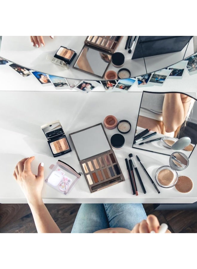 3 قطع من حقائب المكياج الشبكية الصغيرة، حقائب أحمر الشفاه الصغيرة، يمكن استخدامها أيضًا كمحافظ نقود معدنية، أو حقائب مجوهرات، أو حقائب أحمر شفاه (أزرق، وردي، أخضر). - Image 5