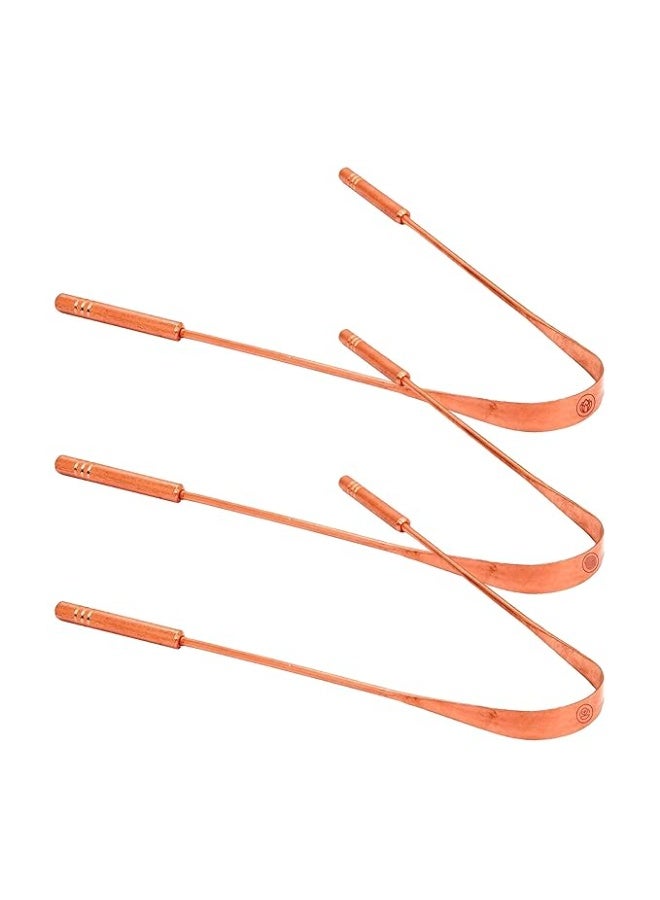 The Legend Ayurveda Holy Copper Tongue Cleaner or Scraper (3 Count (Pack of 1)) - Image 4