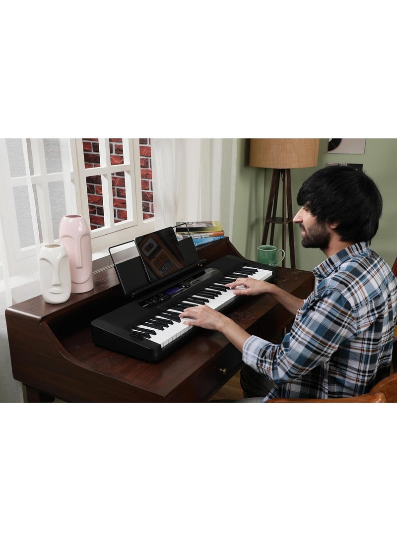 Casiotone CT-S400 61 Keys Advanced Keyboard with Piano Tones, Casio Music Space APP and AiX Sound Source - Black
