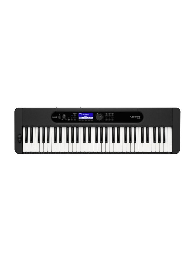 Casiotone CT-S400 61 Keys Advanced Keyboard with Piano Tones, Casio Music Space APP and AiX Sound Source - Black