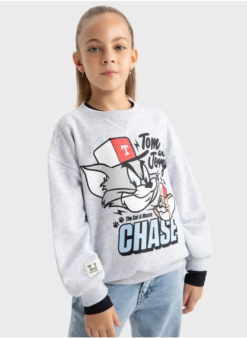 DeFacto Kids Tom & Jerry Print Sweatshirt