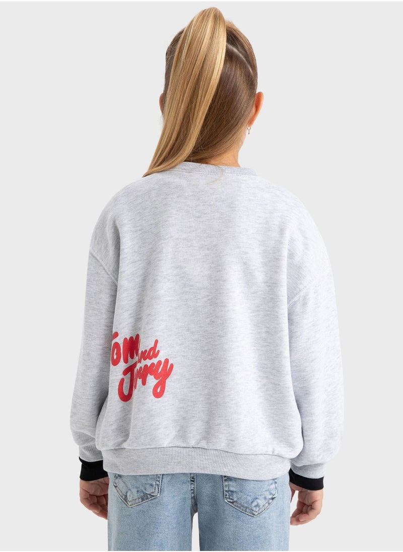 DeFacto - Kids Tom & Jerry Print Sweatshirt - Image 1