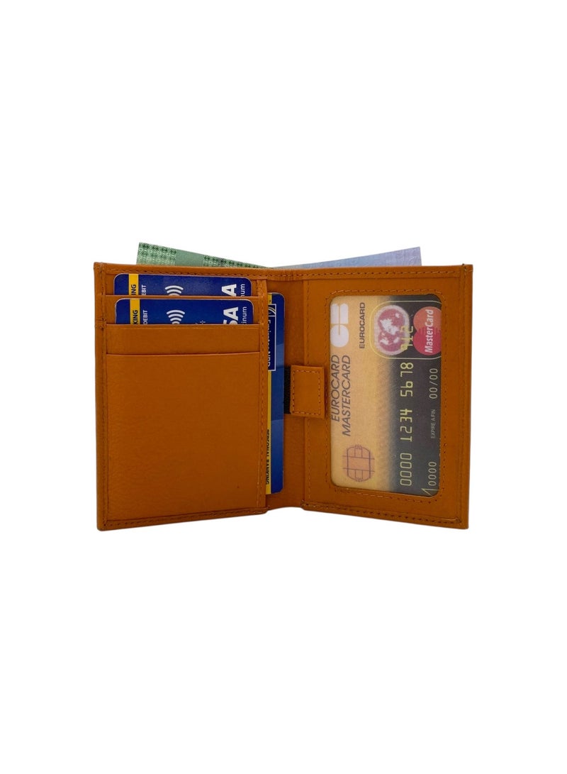 LAVERI LEATHER Slim Top Zipper Cards Holder Genuine Leather RFID # 4608 - Image 1