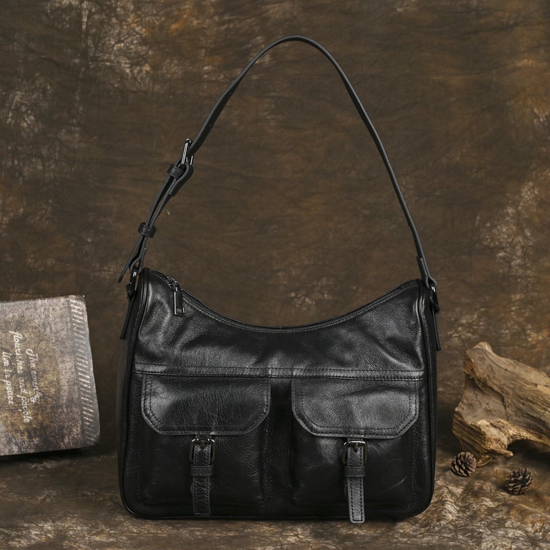 Women'S Large Capacity Commuter Bag Trend Retro Underarm Bag Crossbody Small Square Bag Color Block Design - Image 5
