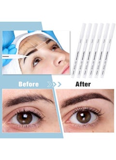Maitys 8 Pieces Microblading Marker Pen With Paper Ruler Skin Marker Eyebrow Permanent Makeup Position Mark Tools Markers Pen For Eyebrow Lips Skin  - Image 5