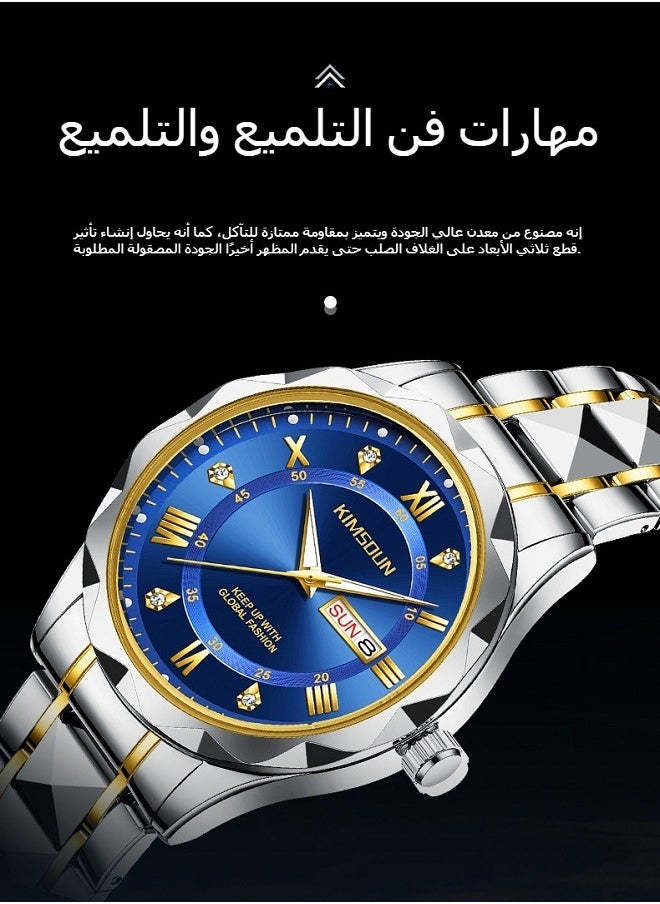 KIMSDUN Watch Men's Waterproof Sports Chronograph Men's Watch Multifunctional Luxury Fashion Quartz Business Classic Watch Calendar Men's Gift  - Image 3