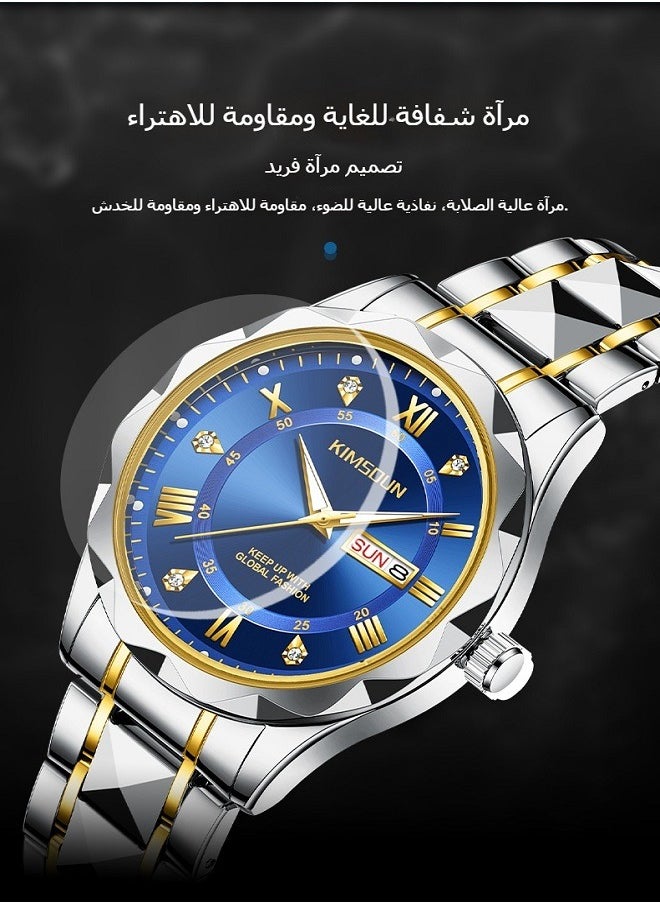 KIMSDUN Watch Men's Waterproof Sports Chronograph Men's Watch Multifunctional Luxury Fashion Quartz Business Classic Watch Calendar Men's Gift  - Image 5