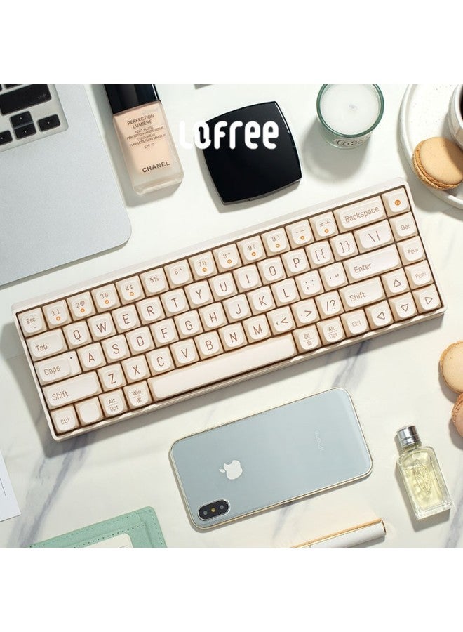 Lofree Xiaoqiao Tri-mode Wireless Bluetooth Mechanical Keyboard, Office Wireless Hot-swappable, Multi-system Compatible Connection, Tofu Xiaoqiao 100-key Keyboard - Image 3