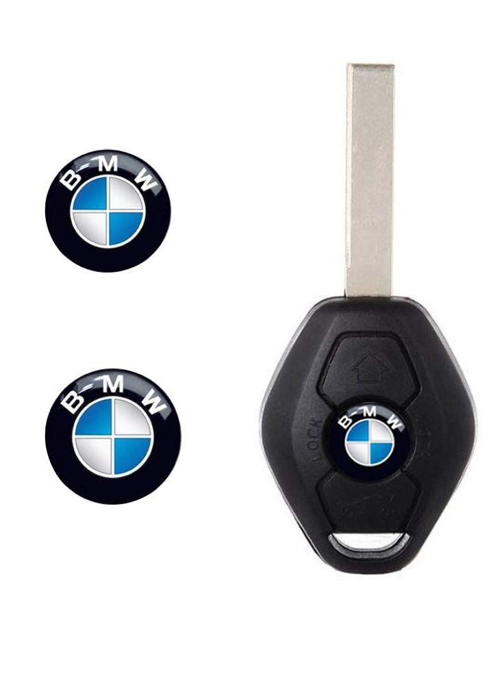 althiqahkey 2pcs 11mm Remote Key Emblem Logo Replacement for BMW 3 Series 5 Series 7 Series X3 X4 X5 X6 Car key Logo - Image 1