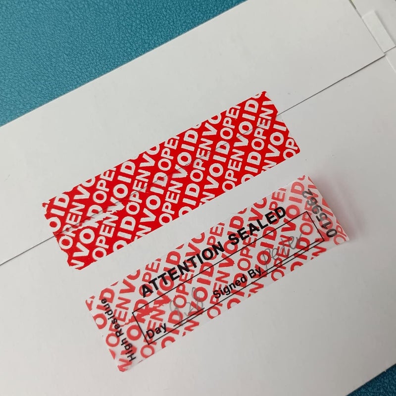 ILMBVM 120 pcs Total Transfer Tamper Evident Security Warranty Void Seals/Stickers High Security Tamper for Reusable Package(1 x 3.35Inches,Serial Numbers Transfer,red)… - Image 5