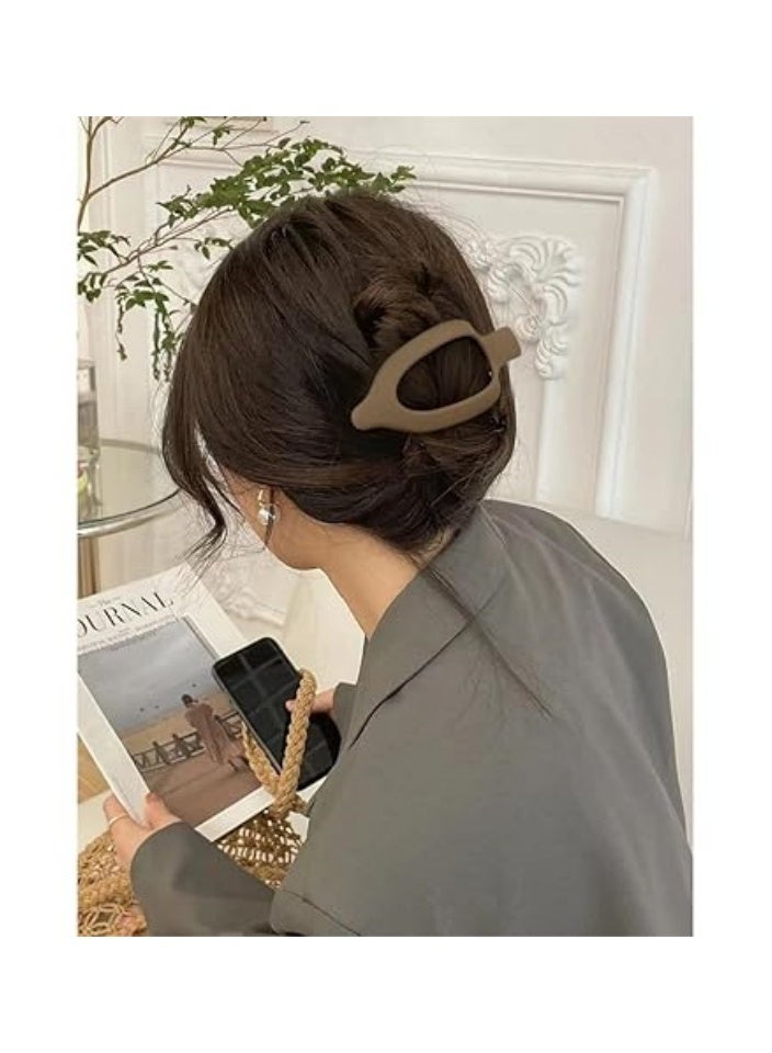 Flat Hair Clips for Thick and Thin Hair - Matte Large Alligator Clips, Duck Billed Barrettes, Neutral Hair Claw Clips for Women, 4Pcs  - Image 5