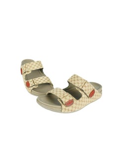 barjeel uno 008-3533 Barjeel Mens Casual Sandals 20272A Beige  - Image 3