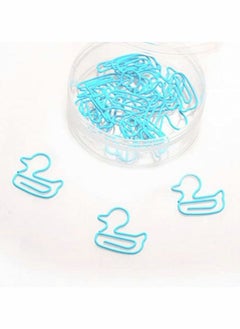 Y&D Paper Clips, 50 Pcs Funny Bookmark Paperclips Metal Cute Shape Clips for Students Teachers School Office Supplies Personal Document Organization Party Card Wedding Invitation, Blue Duck  - Image 1