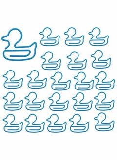 Y&D Paper Clips, 50 Pcs Funny Bookmark Paperclips Metal Cute Shape Clips for Students Teachers School Office Supplies Personal Document Organization Party Card Wedding Invitation, Blue Duck  - Image 3
