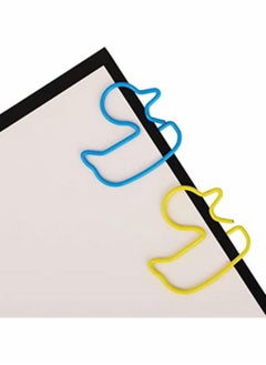 Y&D Paper Clips, 50 Pcs Funny Bookmark Paperclips Metal Cute Shape Clips for Students Teachers School Office Supplies Personal Document Organization Party Card Wedding Invitation, Blue Duck  - Image 2