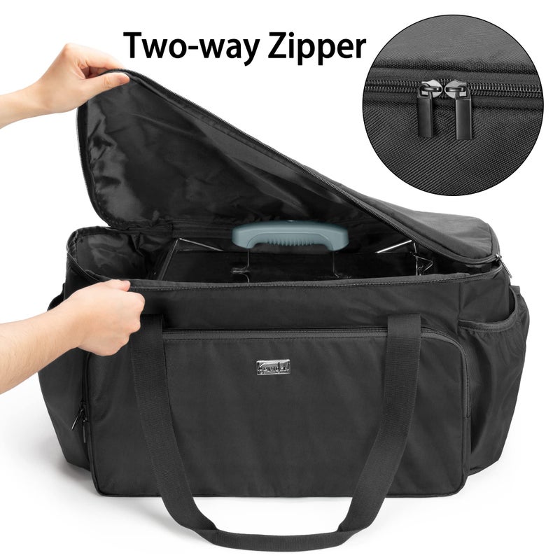 samdew Portable Grill Carry Bag Compatible with Weber 1141001 Go-Anywhere Gas Grill, Outdoor Camp Grill Cover Compatible with Weber 121020 Go-Anywhere Charcoal Grill, Bag Only (Patented Design) - Image 3