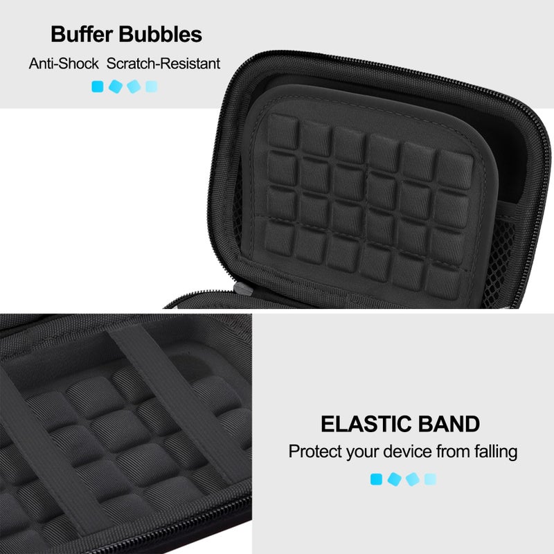 Lacdo Hard Drive Carrying Case for Seagate Portable/Game Drive for Xbox PS5, Toshiba Canvio Basics, WD My Passport Portable External Hard Drive HDD Case 1TB 2TB 4TB 5TB 6TB Shockproof Travel Bag,Black - Image 4