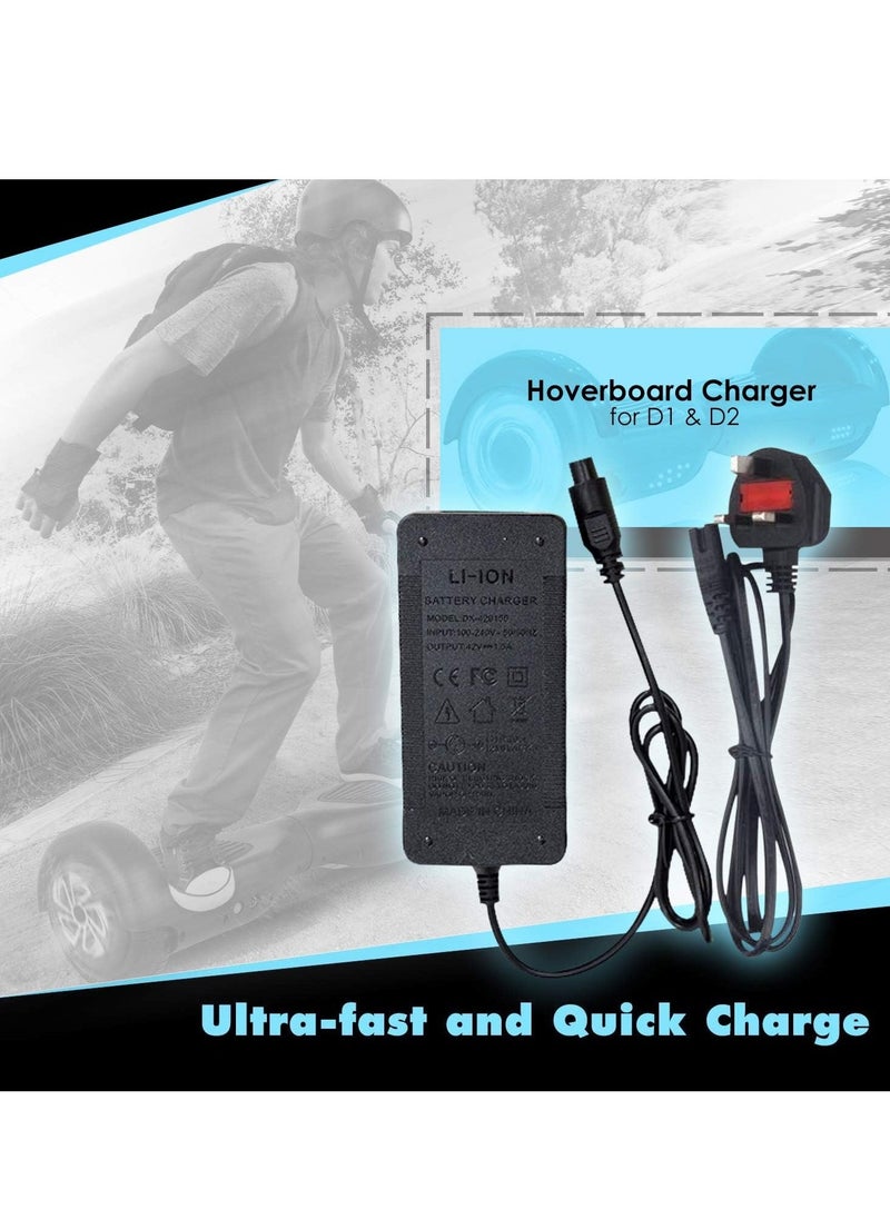 JAJEEK Smart Wheel Hoverboard Charger for D1 & D2 Electric Scooters – Fast Charging, Safe Power Supply, Durable & Compact Design, Reliable Hoverboard Battery Charger Accessory - Image 4